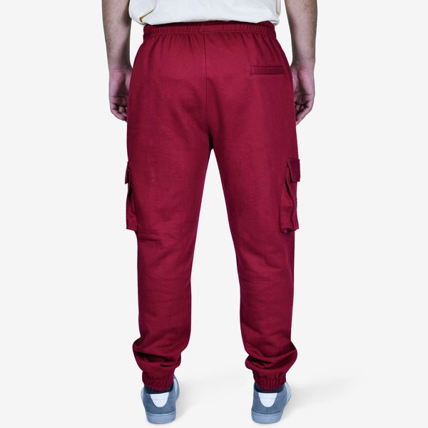 Maroon 6-Pocket Cargo Trousers for Men - Brand Hazir